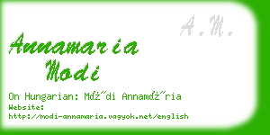 annamaria modi business card